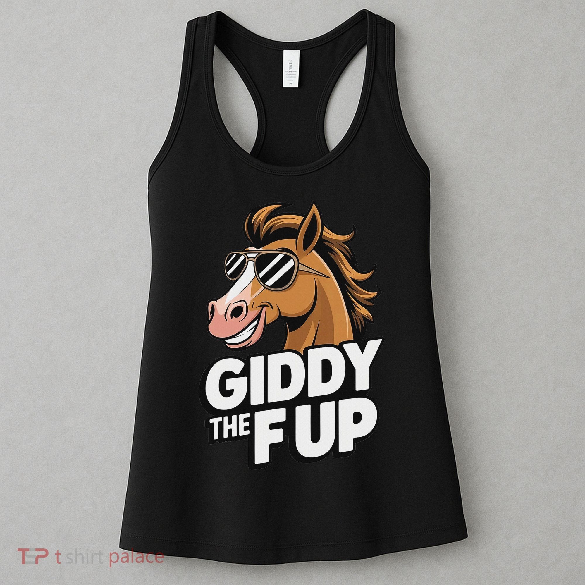 Race Horse Funny Derby Day Giddy The F Up Women's Tank Top