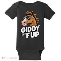 Race Horse Funny Derby Day Giddy The F Up Baby Bodysuit thumb 0