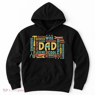 Retro Happy FatherS Day Dad Tools Best Dad Ever Hoodie