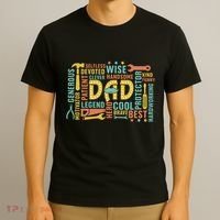 Retro Happy FatherS Day Dad Tools Best Dad Ever T-Shirt thumb 3