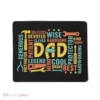 Retro Happy FatherS Day Dad Tools Best Dad Ever Mousepad