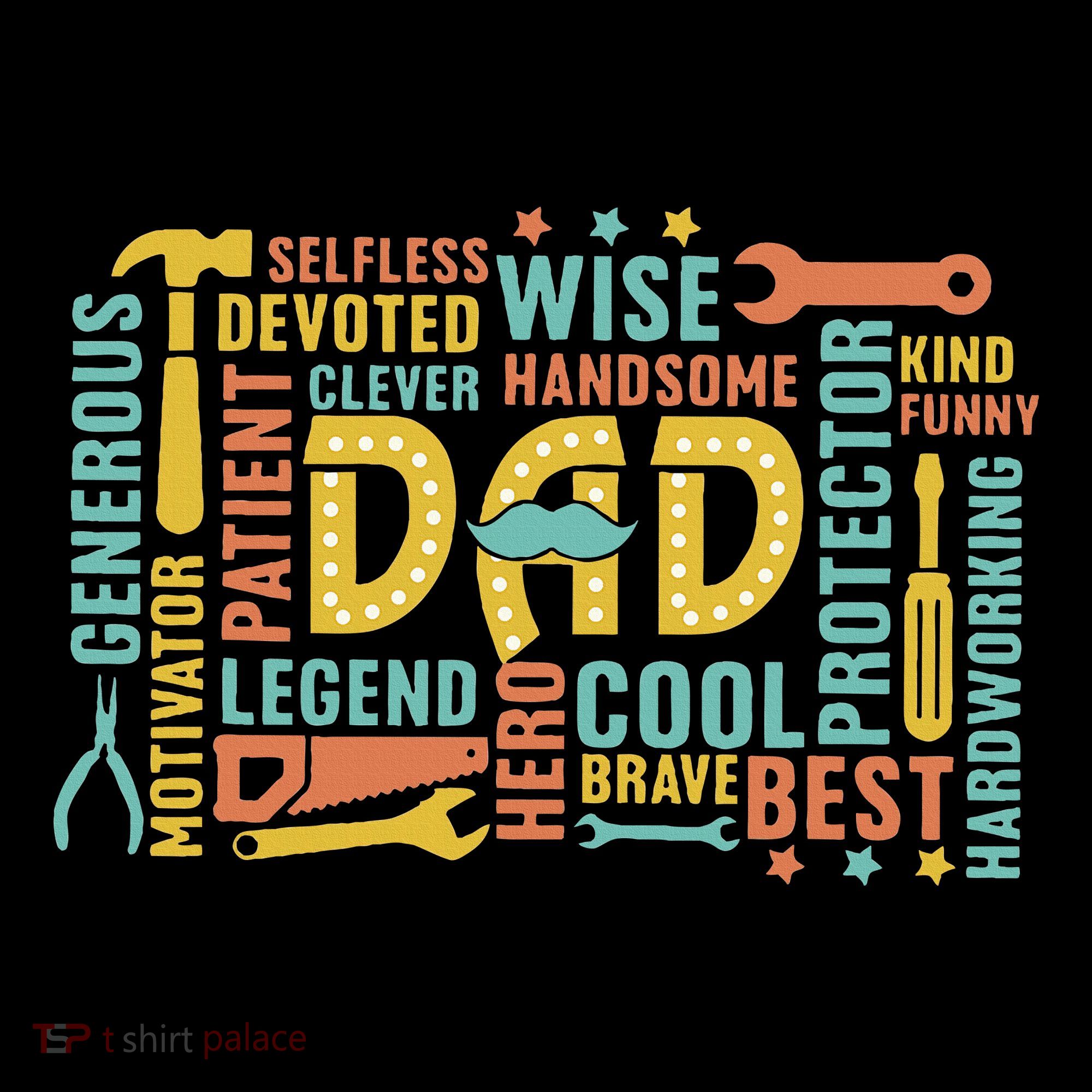 Retro Happy FatherS Day Dad Tools Best Dad Ever Mousepad