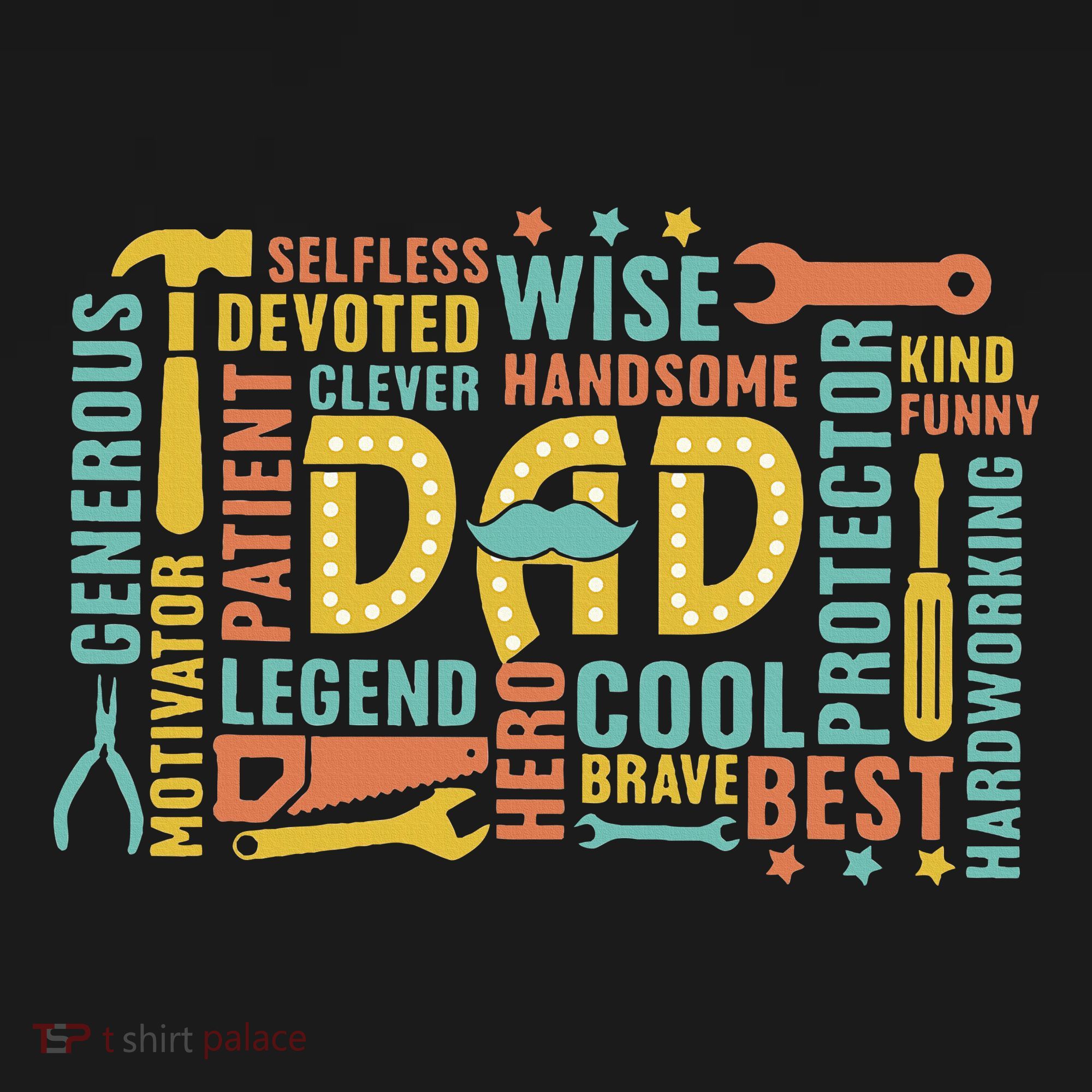 Retro Happy FatherS Day Dad Tools Best Dad Ever Ornament