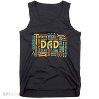 Retro Happy FatherS Day Dad Tools Best Dad Ever Tank Top thumb 0