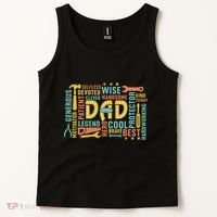Retro Happy FatherS Day Dad Tools Best Dad Ever Tank Top thumb 2