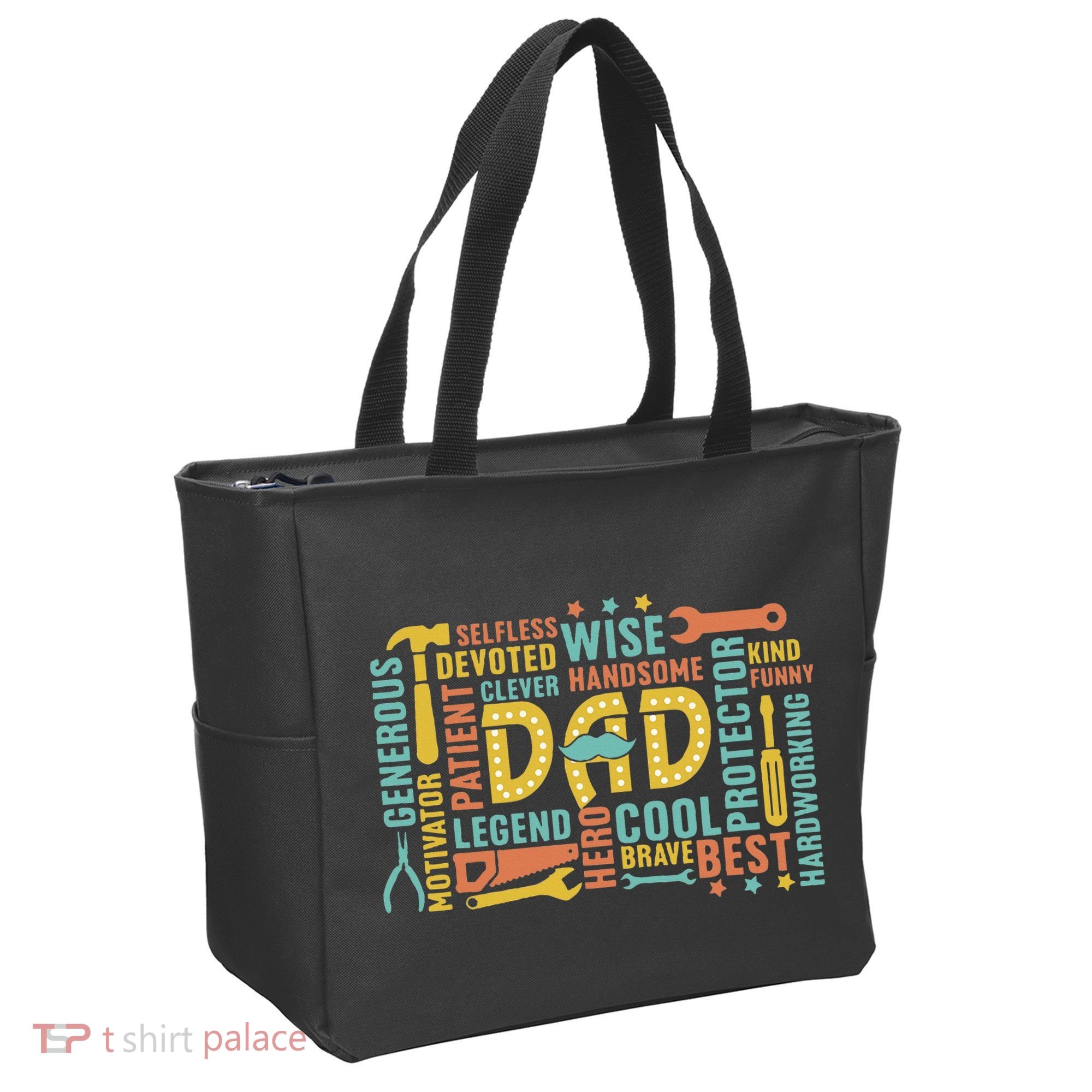 Retro Happy FatherS Day Dad Tools Best Dad Ever Tote Bag