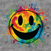 Retro Happy Face Rainbow Tiedye Splatter 70s Peace Smile Toddler Hoodie thumb 2