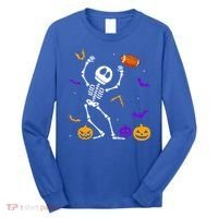 Retro Halloween Football Player Skeleton Football Lover Funny Gift Long Sleeve Shirt thumb 0