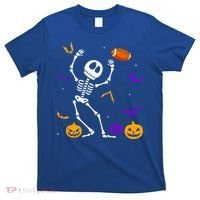 Retro Halloween Football Player Skeleton Football Lover Funny Gift T-Shirt thumb 0