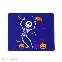 Retro Halloween Football Player Skeleton Football Lover Funny Gift Mousepad thumb 0