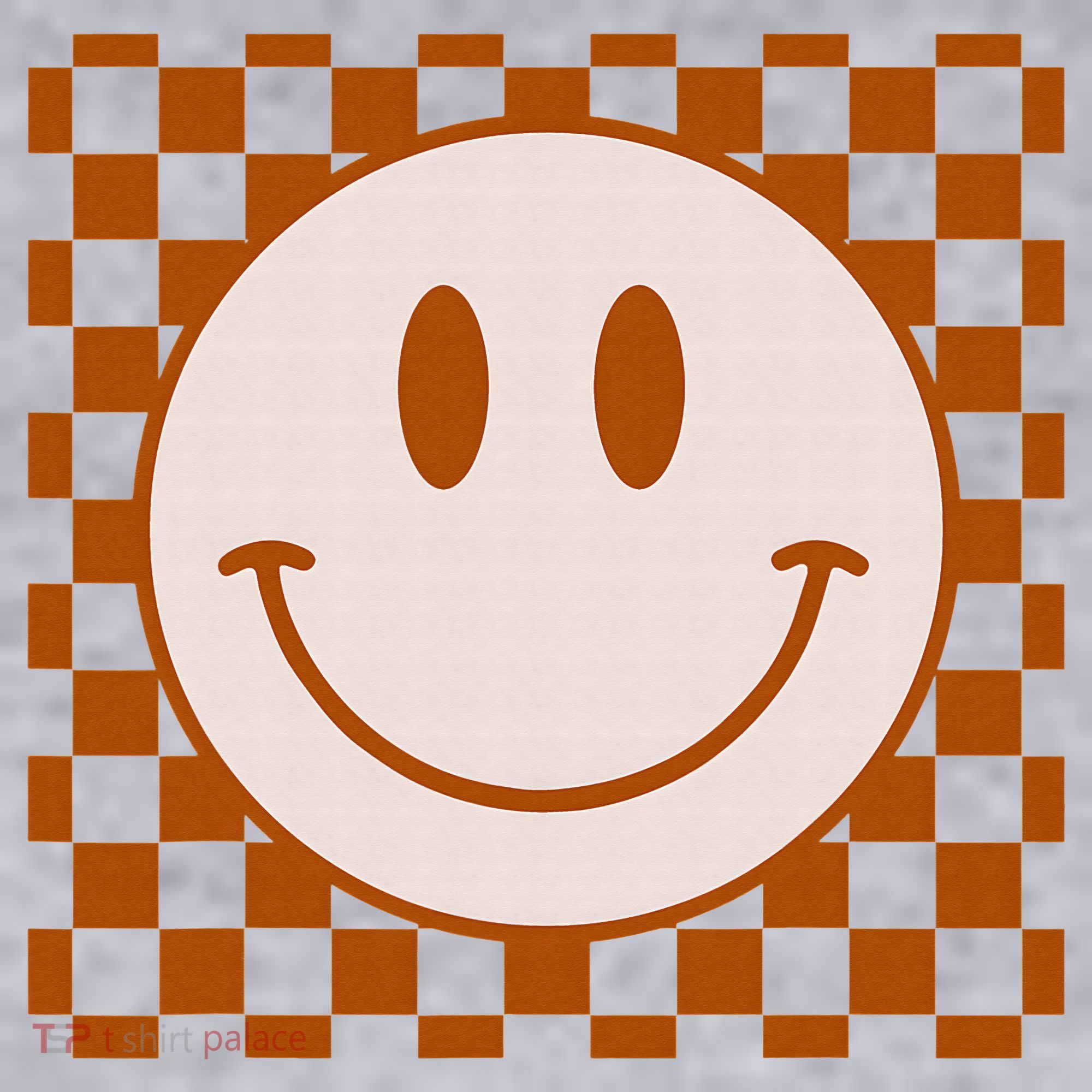 Retro Happy Face Checkered Pattern Smile Face Trendy Women's Sweatshirt