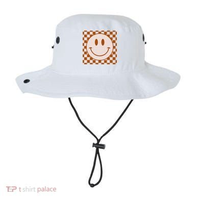 Retro Happy Face Checkered Pattern Smile Face Trendy Bucket Hat