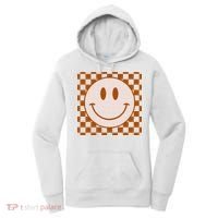 Retro Happy Face Checkered Pattern Smile Face Trendy Women's Hoodie thumb 0