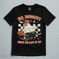 Retro Halloween Ghost No Diggity Bout To Bag It Up T-Shirt thumb 5