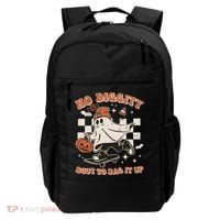 Retro Halloween Ghost No Diggity Bout To Bag It Up Backpack thumb 0