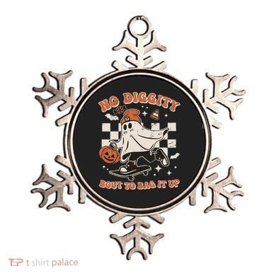 Retro Halloween Ghost No Diggity Bout To Bag It Up Ornament