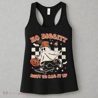 Retro Halloween Ghost No Diggity Bout To Bag It Up Women's Tank Top thumb 3