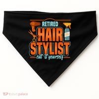 Retired Hairstylist Gift USA-Made Doggie Bandana thumb 0