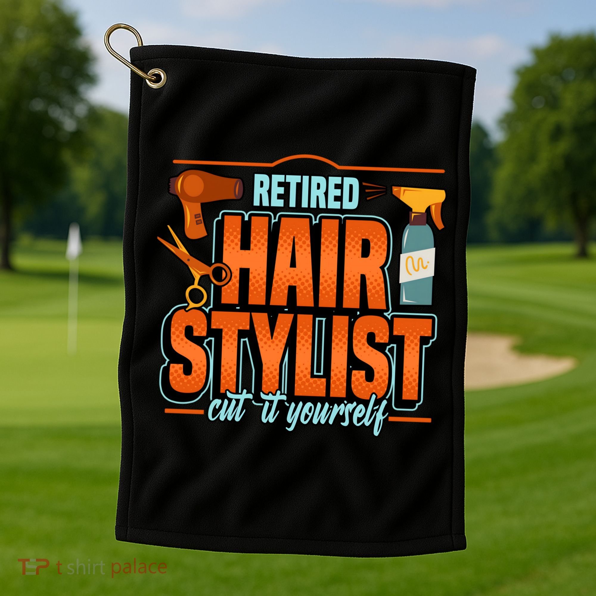 Retired Hairstylist Gift Golf Towel
