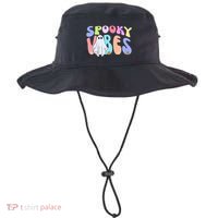 Retro Halloween Groovy Ghost Spooky Vibes Cute Gift Bucket Hat thumb 0
