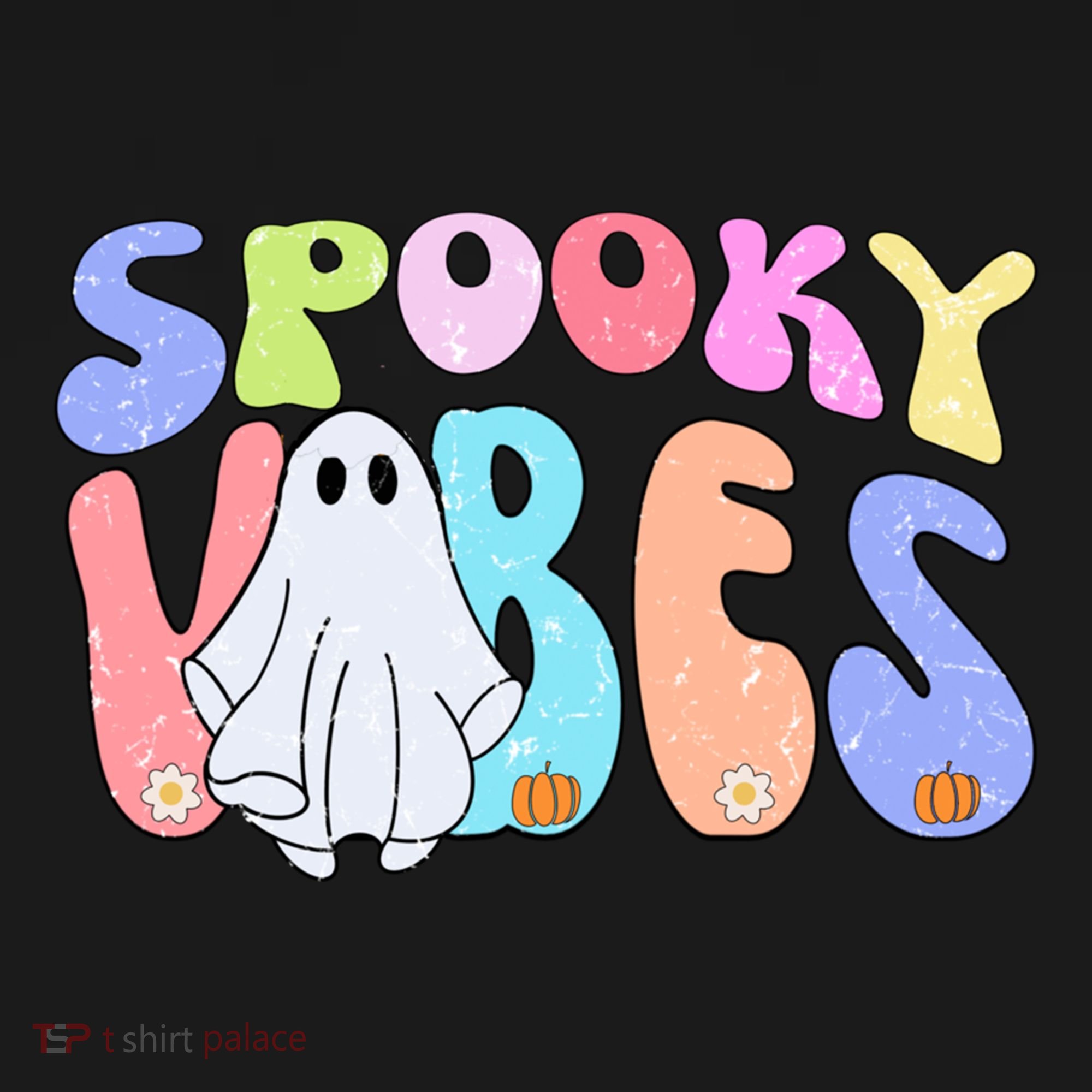 Retro Halloween Groovy Ghost Spooky Vibes Cute Gift Bucket Hat