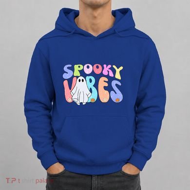 Retro Halloween Groovy Ghost Spooky Vibes Cute Gift Hoodie