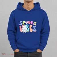 Retro Halloween Groovy Ghost Spooky Vibes Cute Gift Hoodie thumb 0