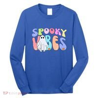 Retro Halloween Groovy Ghost Spooky Vibes Cute Gift Long Sleeve Shirt thumb 0