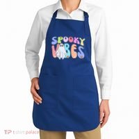Retro Halloween Groovy Ghost Spooky Vibes Cute Gift Apron thumb 2