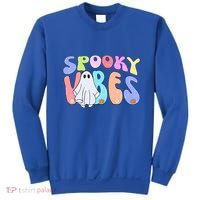 Retro Halloween Groovy Ghost Spooky Vibes Cute Gift Sweatshirt thumb 0