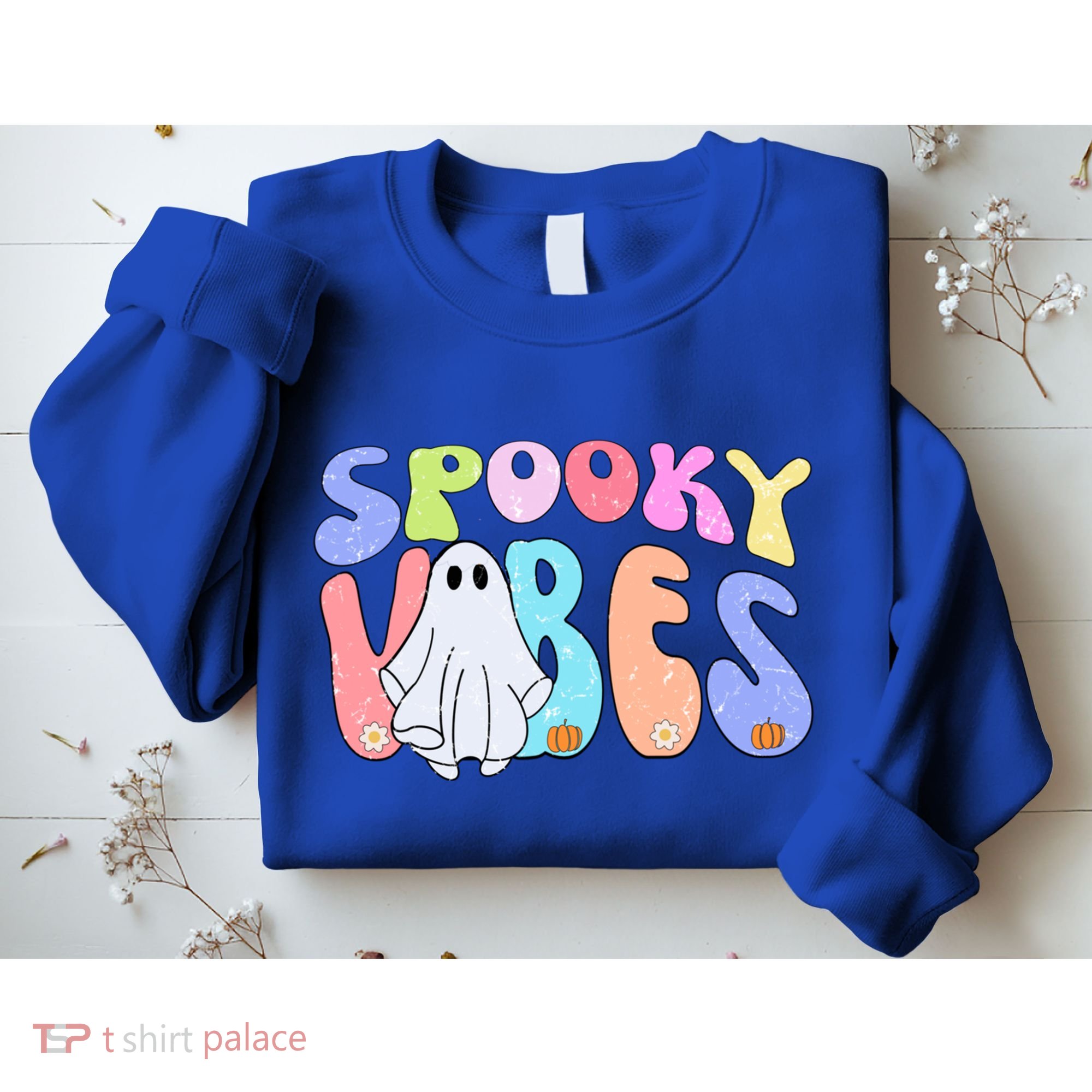 Retro Halloween Groovy Ghost Spooky Vibes Cute Gift Sweatshirt