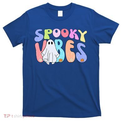 Retro Halloween Groovy Ghost Spooky Vibes Cute Gift T-Shirt