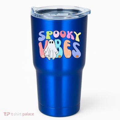 Retro Halloween Groovy Ghost Spooky Vibes Cute Gift Tumbler