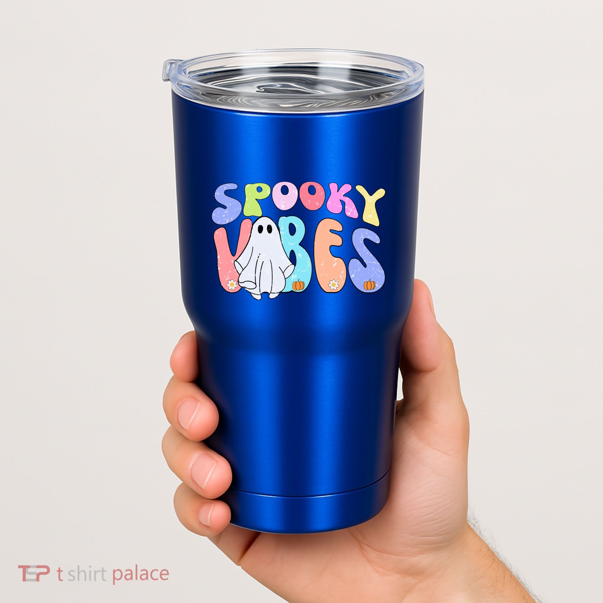 Retro Halloween Groovy Ghost Spooky Vibes Cute Gift Tumbler