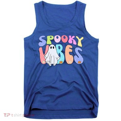 Retro Halloween Groovy Ghost Spooky Vibes Cute Gift Tank Top