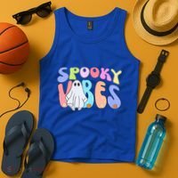Retro Halloween Groovy Ghost Spooky Vibes Cute Gift Tank Top thumb 4