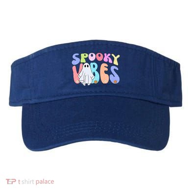 Retro Halloween Groovy Ghost Spooky Vibes Cute Gift Visor