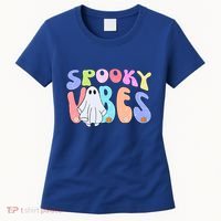 Retro Halloween Groovy Ghost Spooky Vibes Cute Gift Women's T-Shirt thumb 0