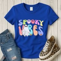 Retro Halloween Groovy Ghost Spooky Vibes Cute Gift Women's T-Shirt thumb 3