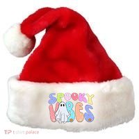 Retro Halloween Groovy Ghost Spooky Vibes Cute Gift Santa Hat thumb 0