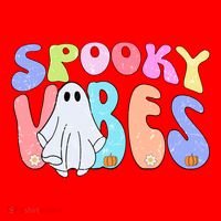Retro Halloween Groovy Ghost Spooky Vibes Cute Gift Santa Hat thumb 1
