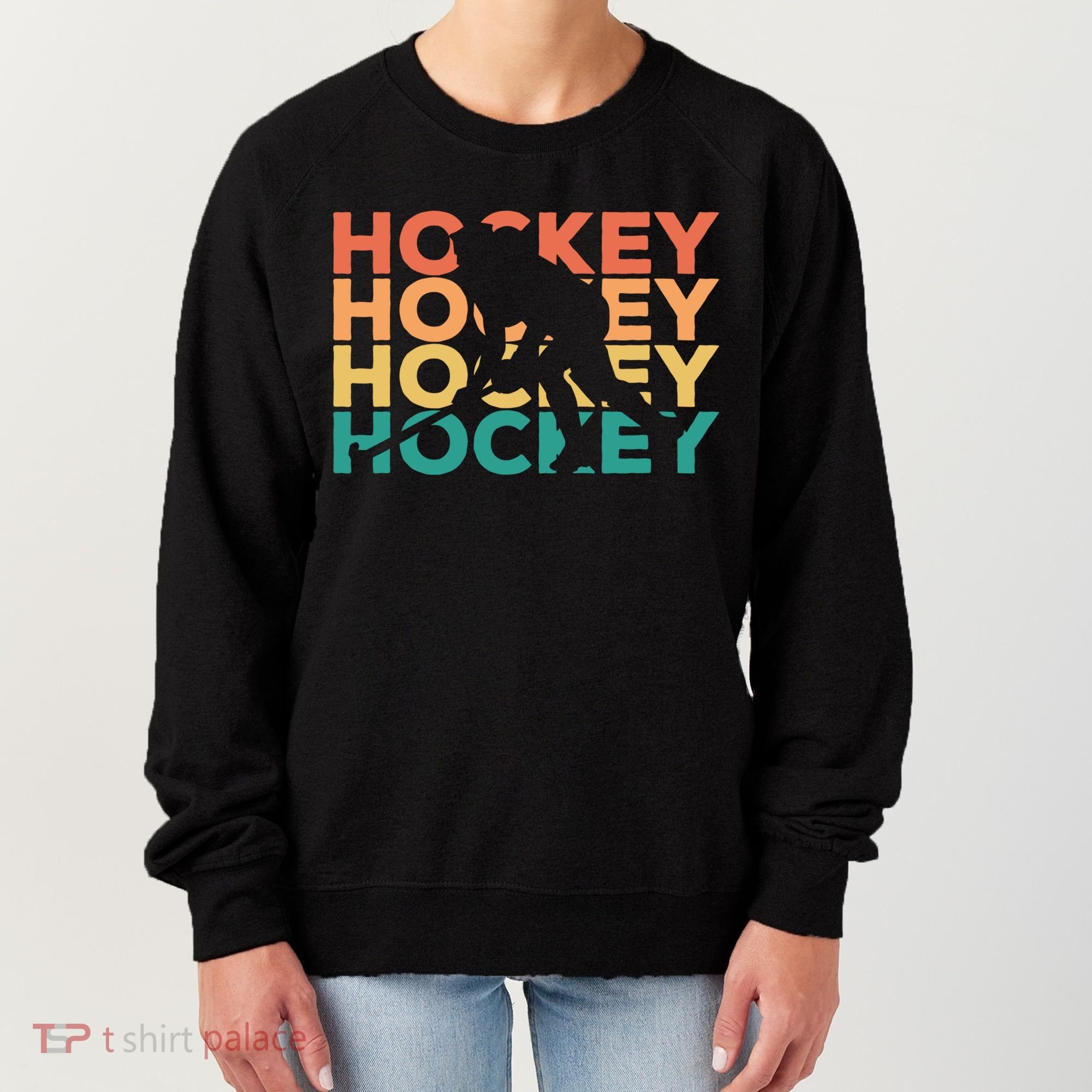 Retro Hockey Gift For Hockey Players Cute Gift Women's Sweatshirt