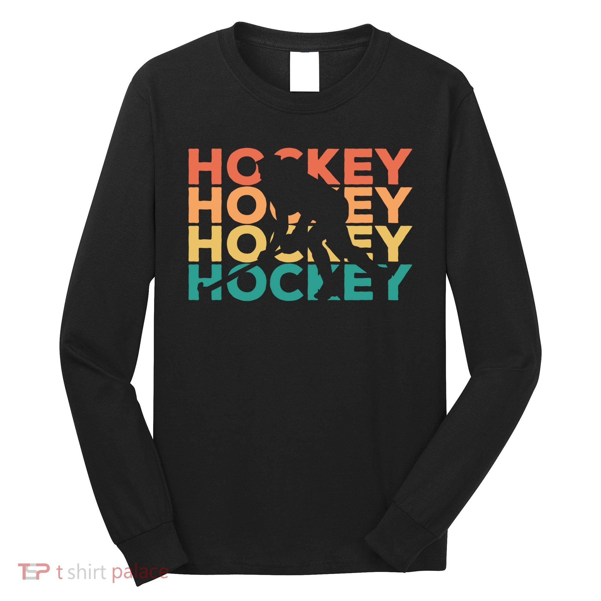 Retro Hockey Gift For Hockey Players Cute Gift Long Sleeve Shirt