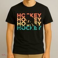 Retro Hockey Gift For Hockey Players Cute Gift T-Shirt thumb 3