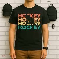 Retro Hockey Gift For Hockey Players Cute Gift T-Shirt thumb 6