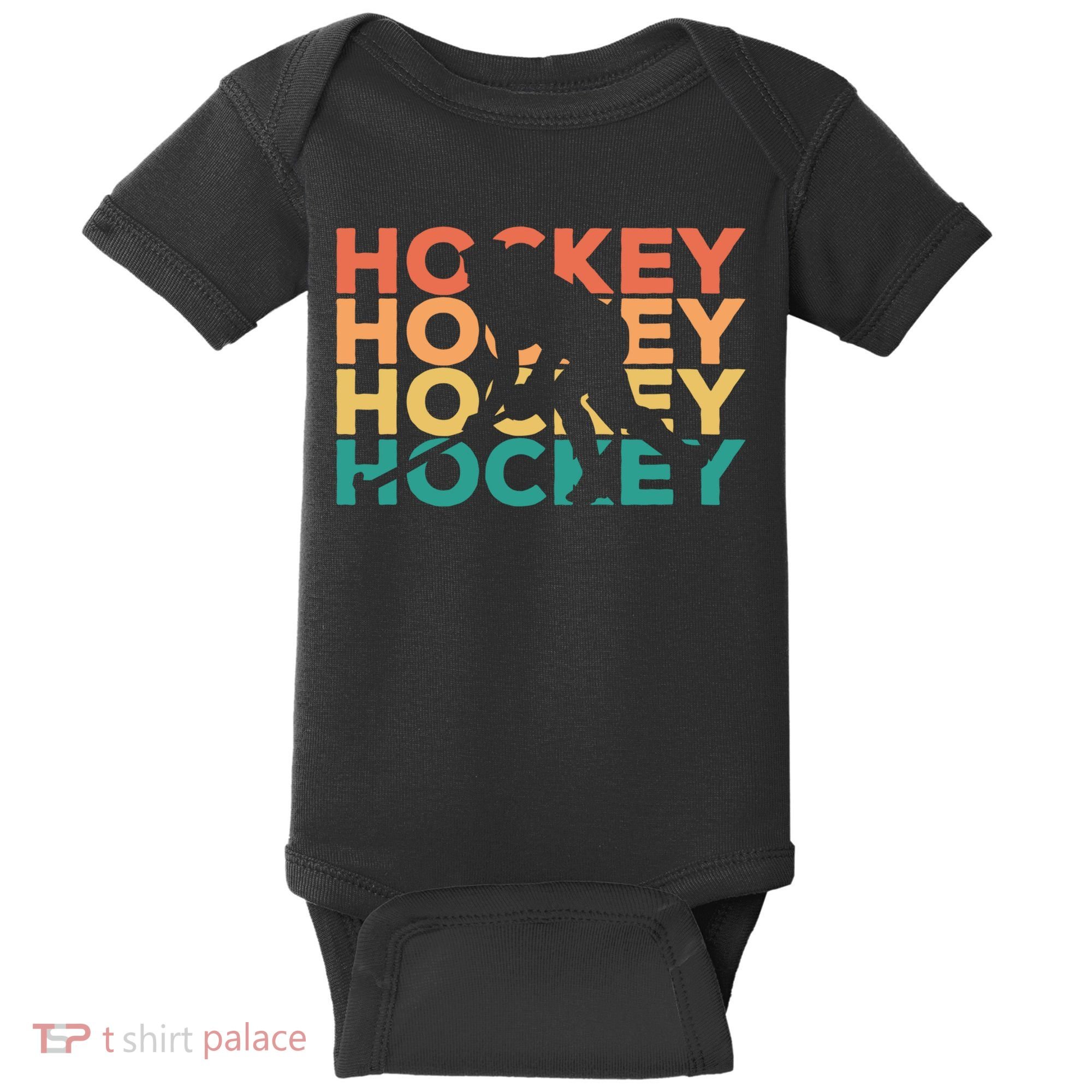 Retro Hockey Gift For Hockey Players Cute Gift Baby Bodysuit