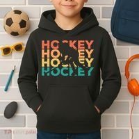 Retro Hockey Gift For Hockey Players Cute Gift Kids Hoodie thumb 2