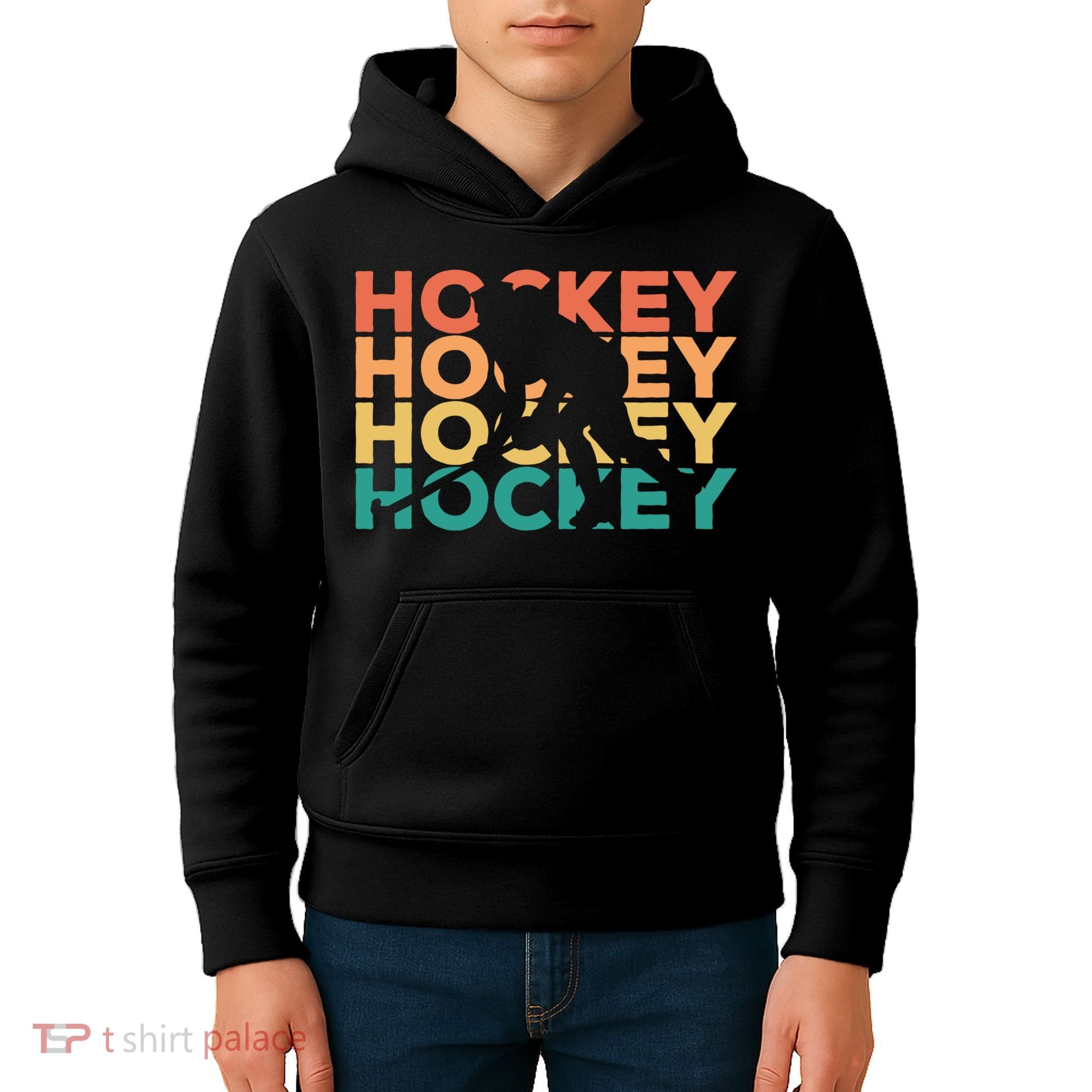 Retro Hockey Gift For Hockey Players Cute Gift Kids Hoodie