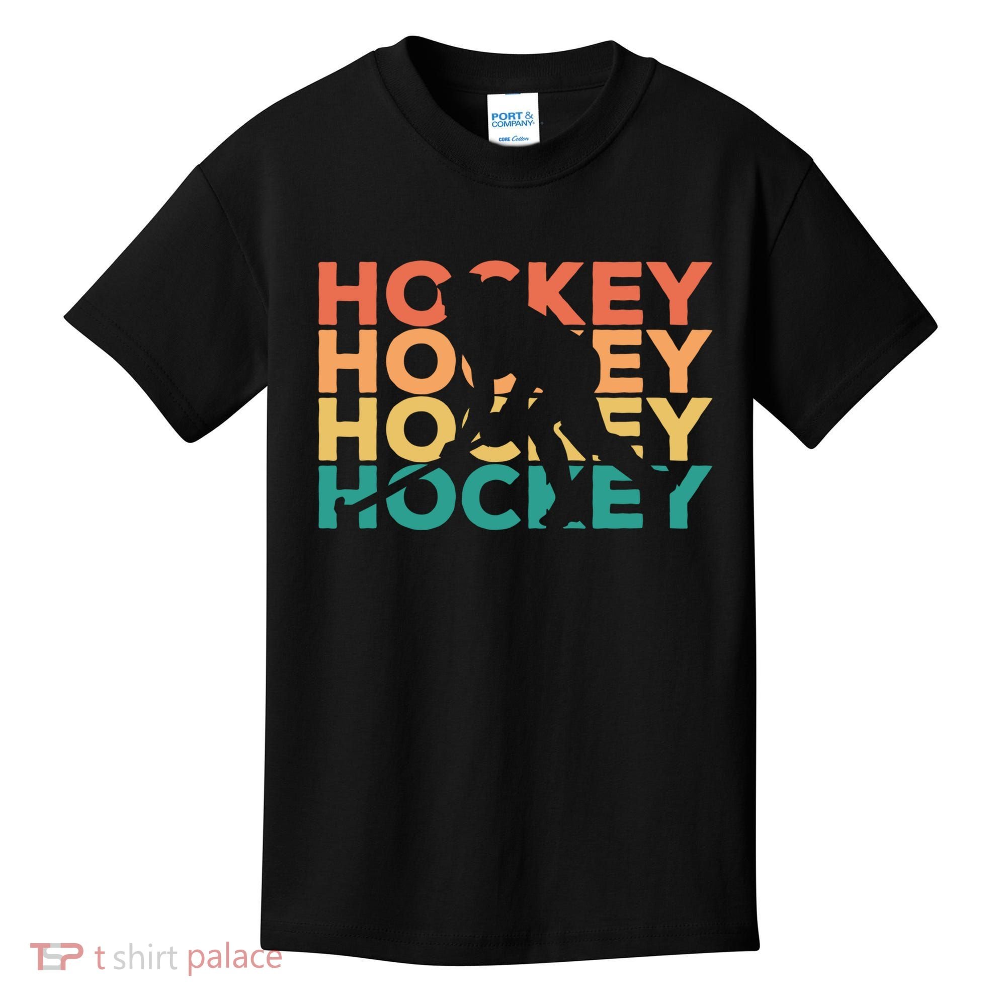 Retro Hockey Gift For Hockey Players Cute Gift Kids T-Shirt
