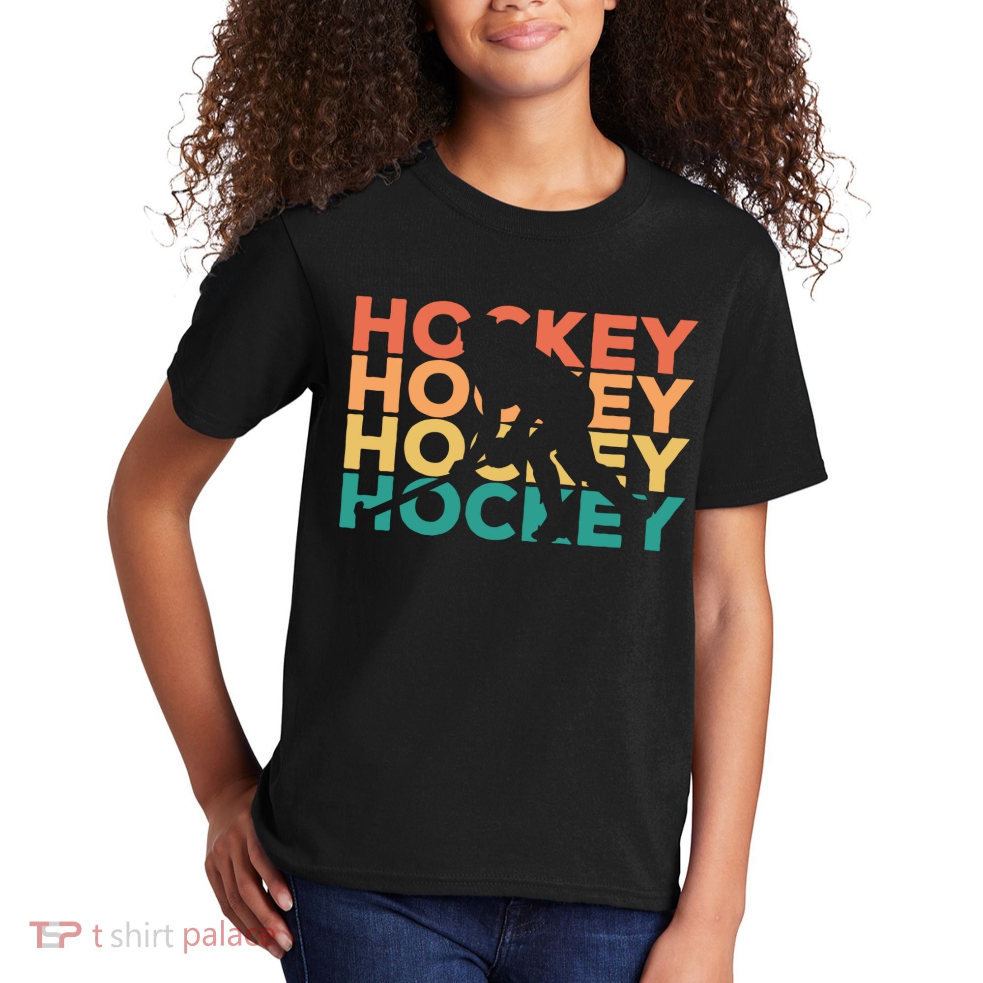 Retro Hockey Gift For Hockey Players Cute Gift Kids T-Shirt
